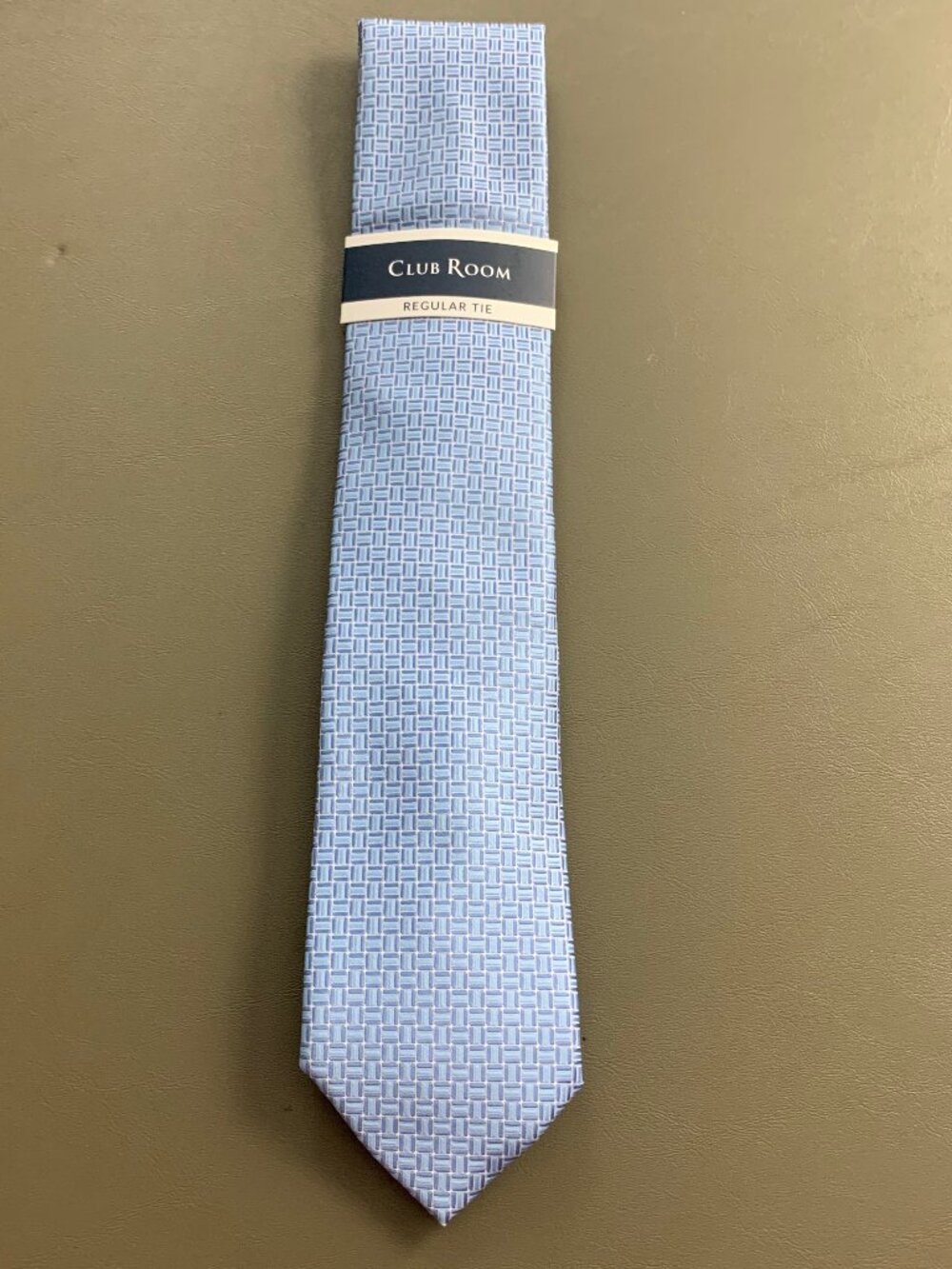 Club Room Men's 3.25'' 100% Polyester Neck Tie, Cadet Light Blue Neat, One Size